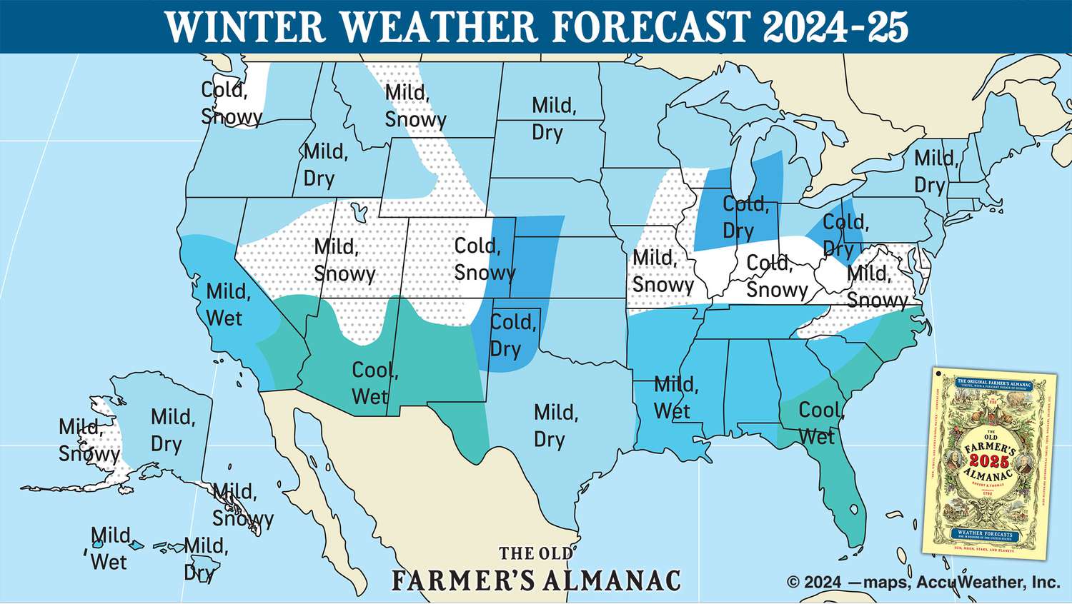 The Old Farmer's Almanac map