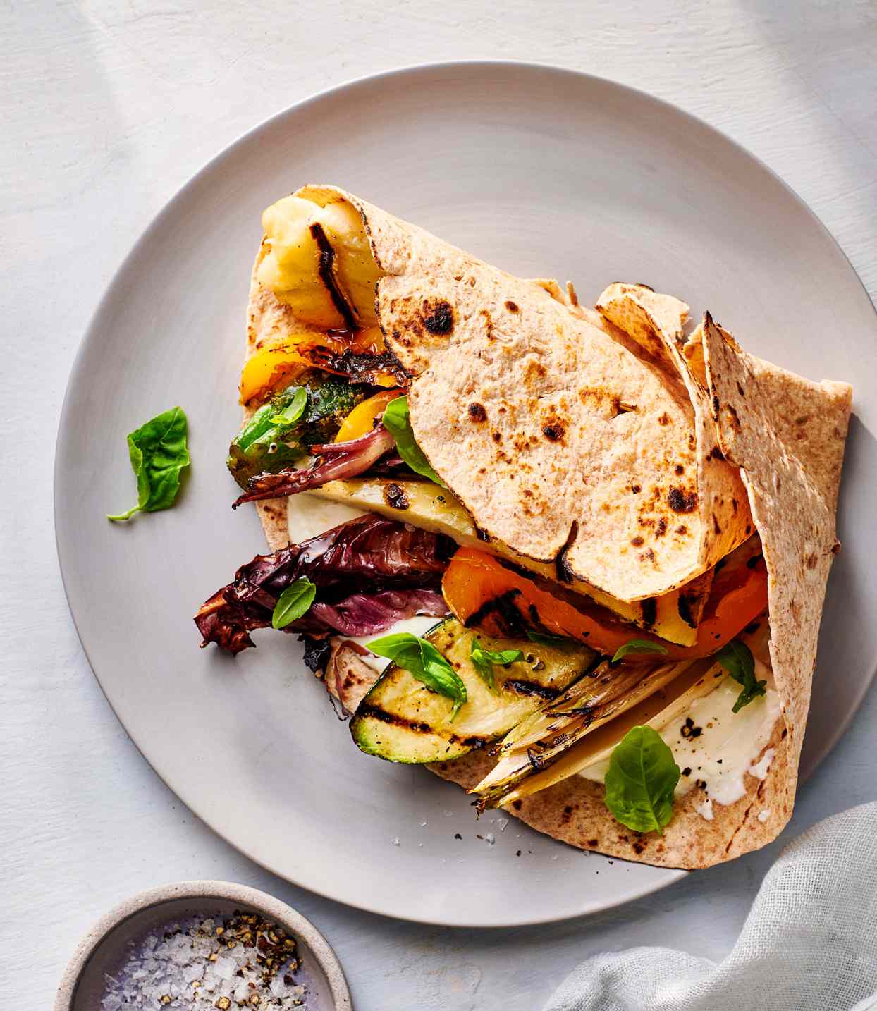 Grilled-Halloumi-and-Veggie Wraps