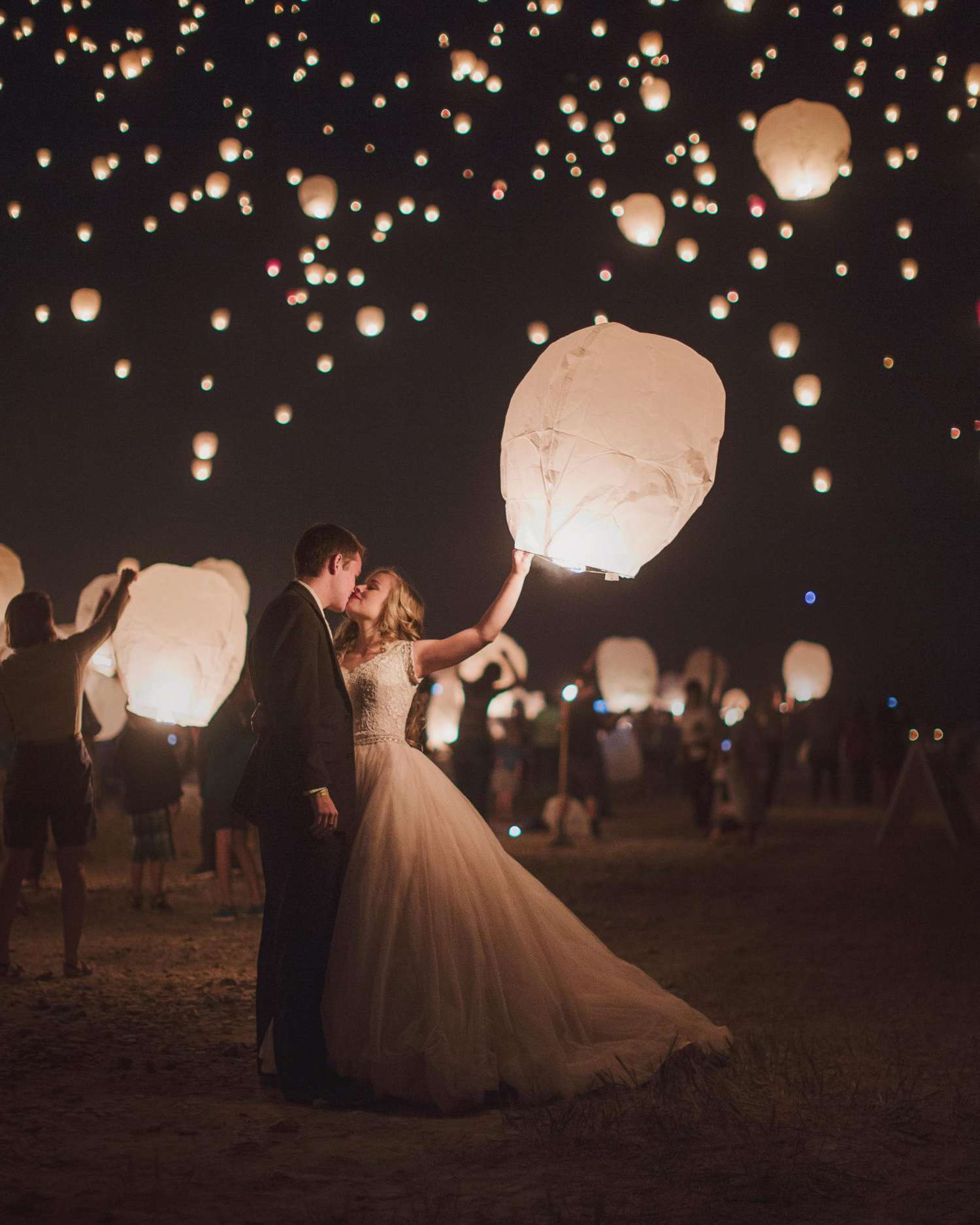 wedding exits lanterns
