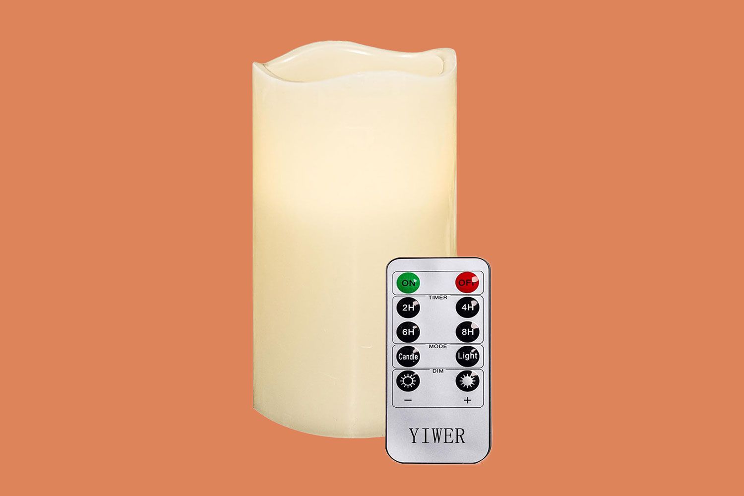 Flameless taper candle
