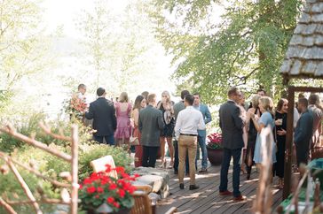 Guests Mingling at Rehearsal Dinner
