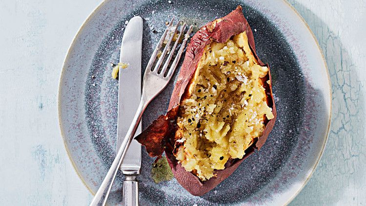 roasted japanese sweet potatoes