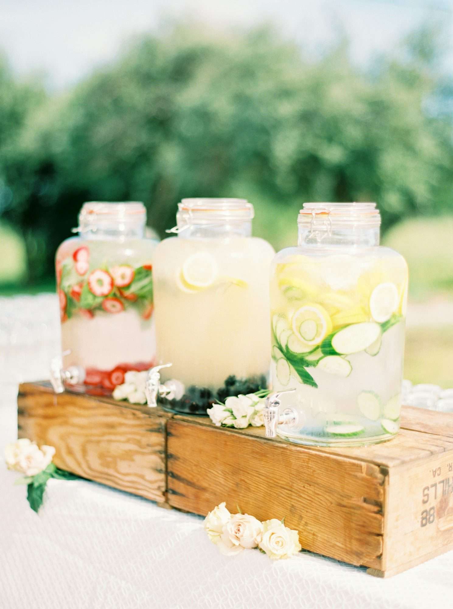 jars of flavored water