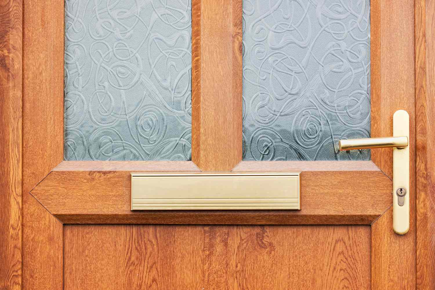 Golden hardware front door