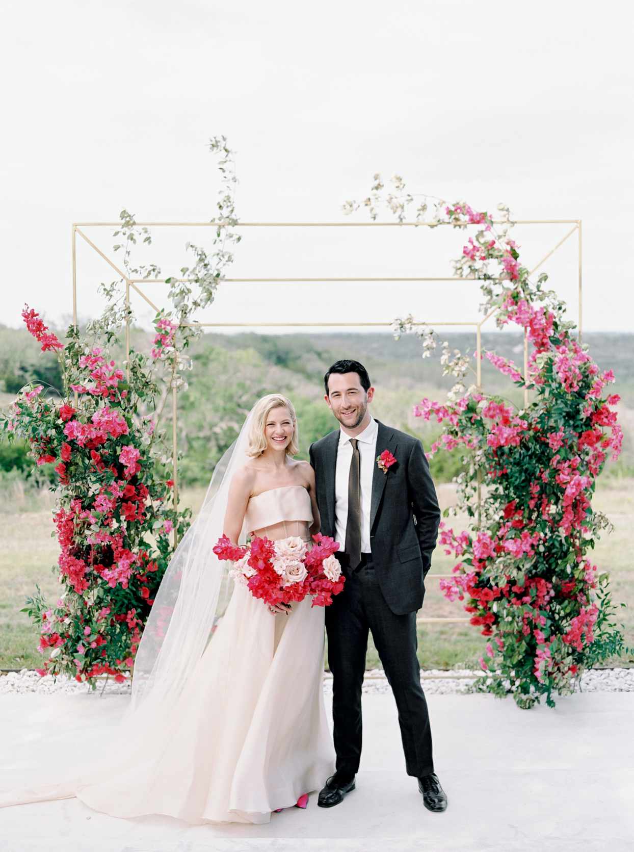 bride and groom at the altar