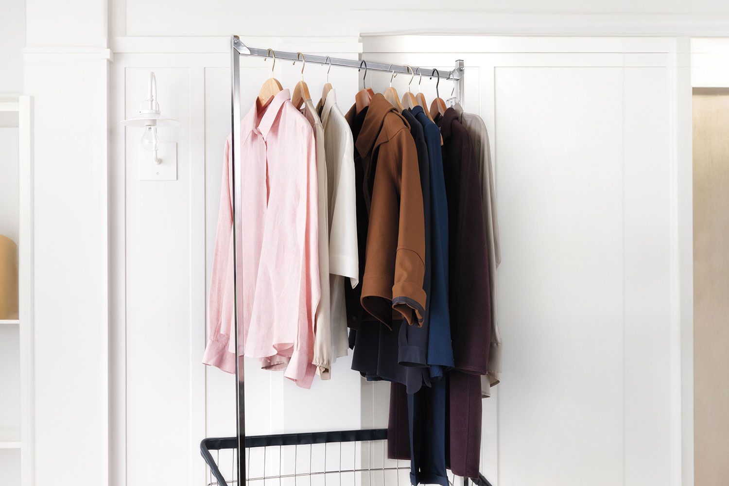 Clothes hanging on rack