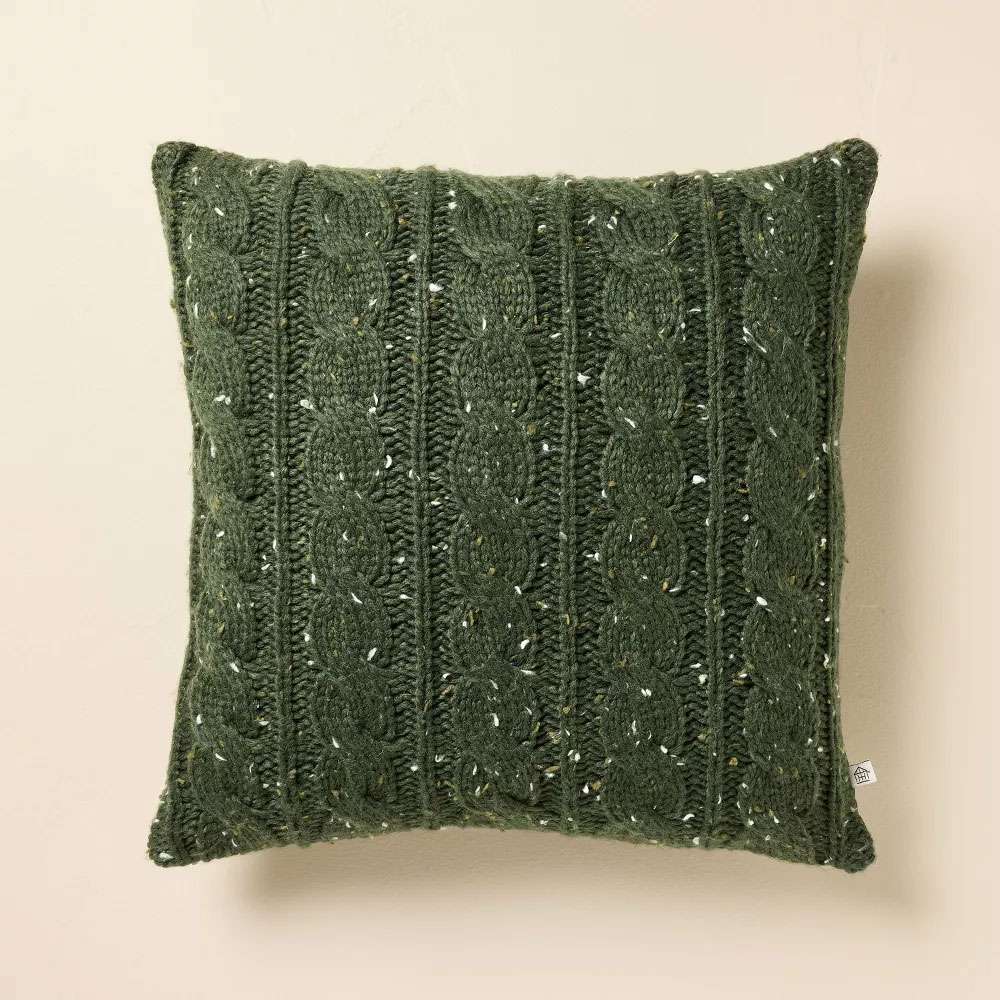 Target cable knit pillow