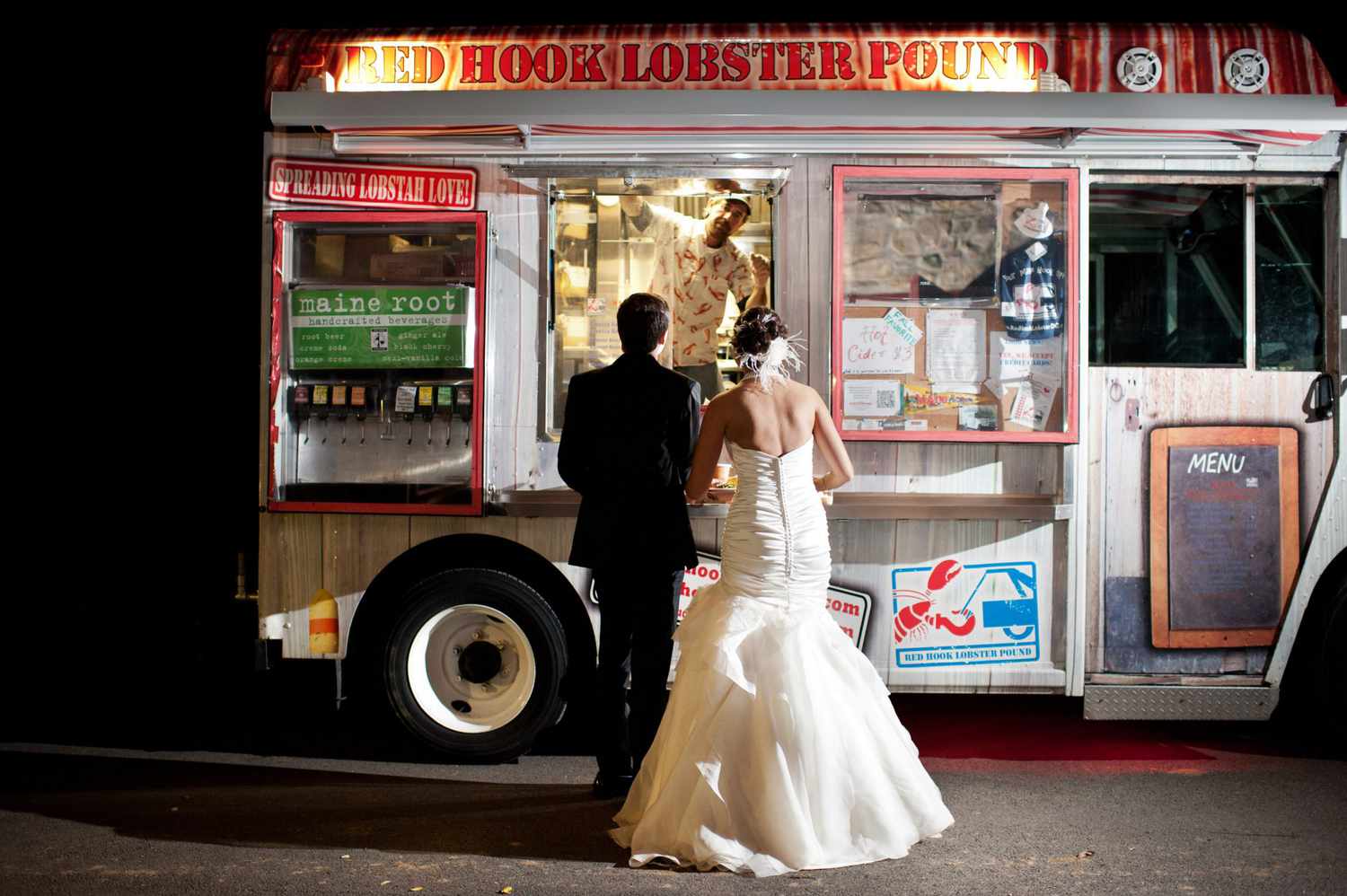 red hook lobster pound food truck bride groom