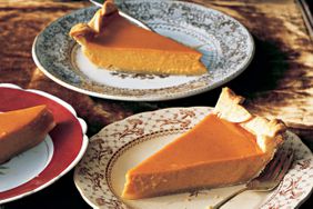 Slices of pumpkin pie