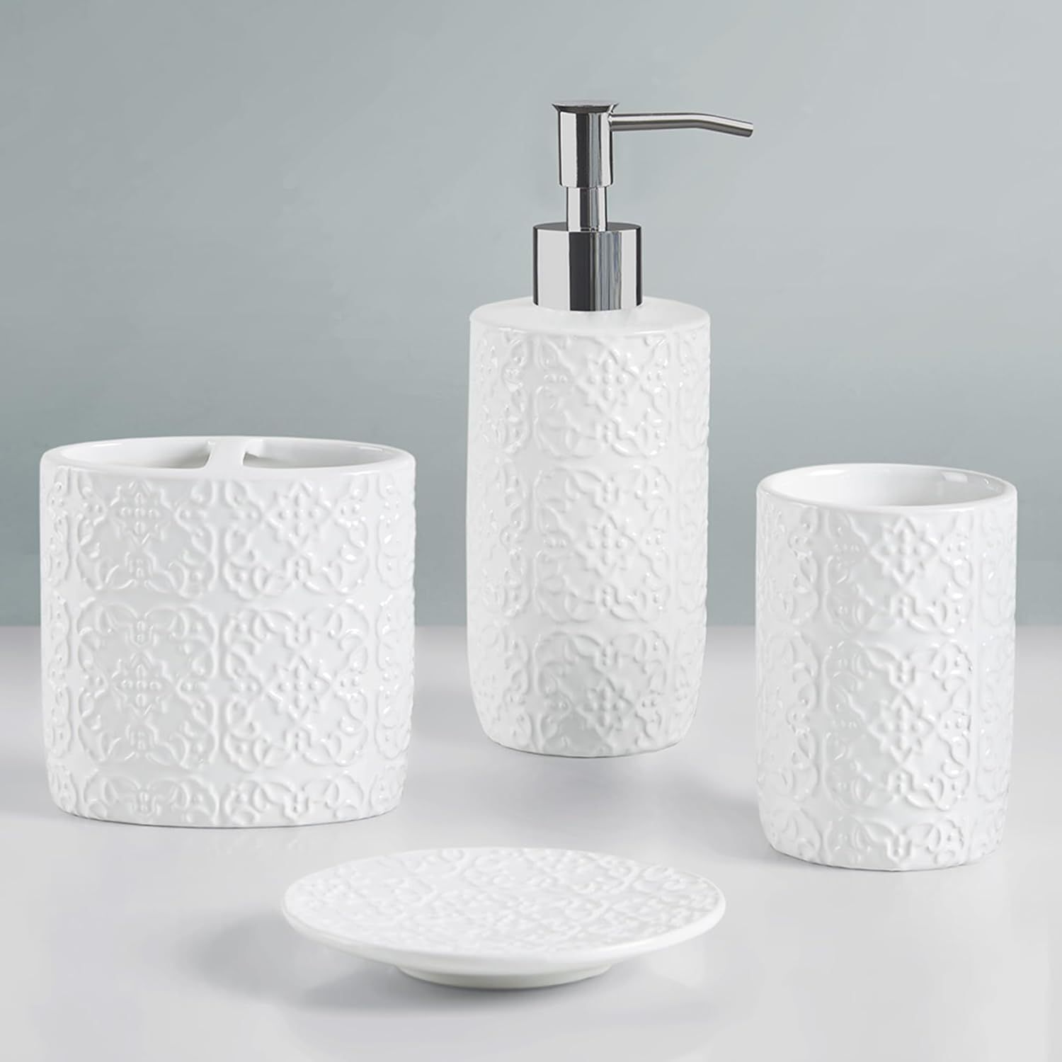 decorvow Ceramic Bathroom Accessories Set