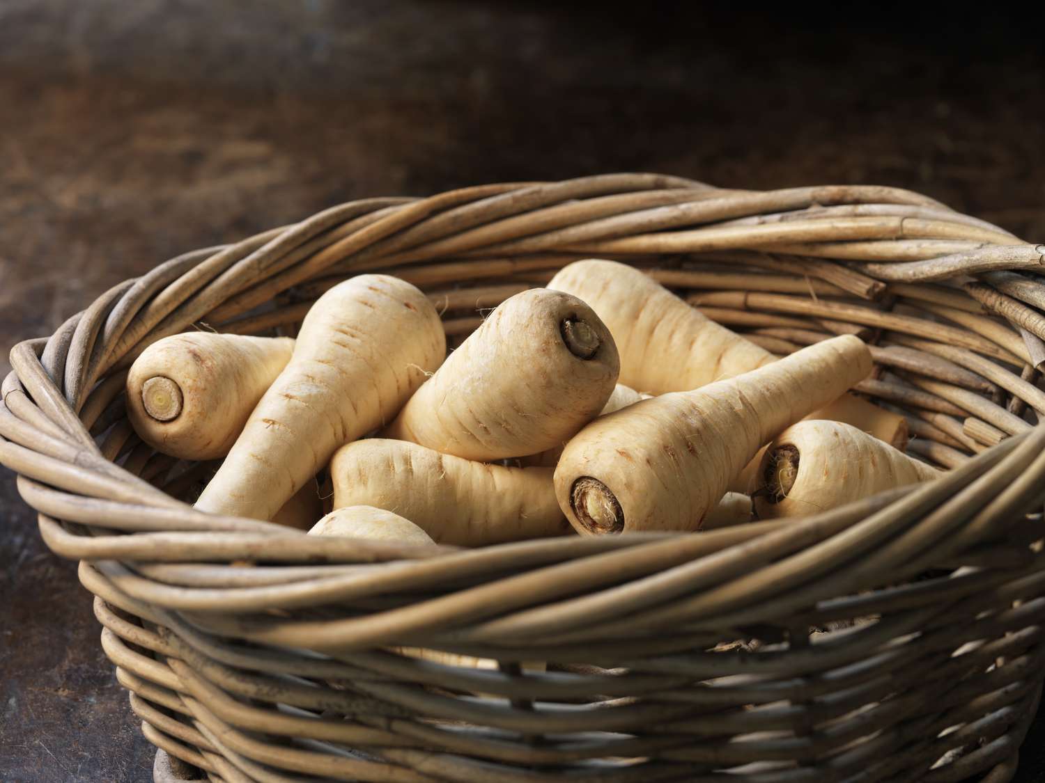 parsnips in a basket