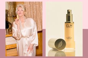 decorvow posing next to a skincare product bottle