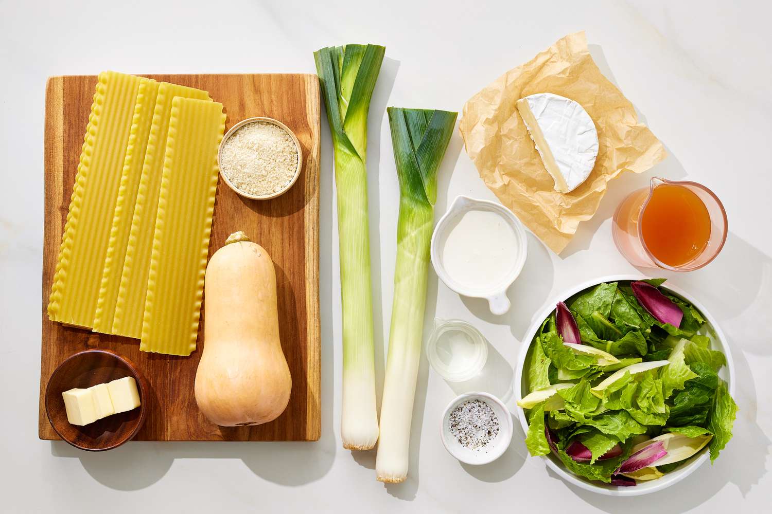 Honeynut Squash, Leek, and Brie Gratin Ingredients