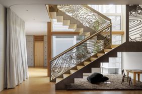 Artistic Stenciled Stair Railing
