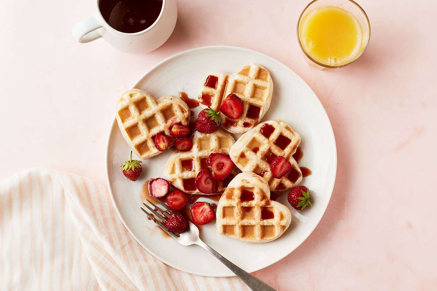 Heart shaped waffles