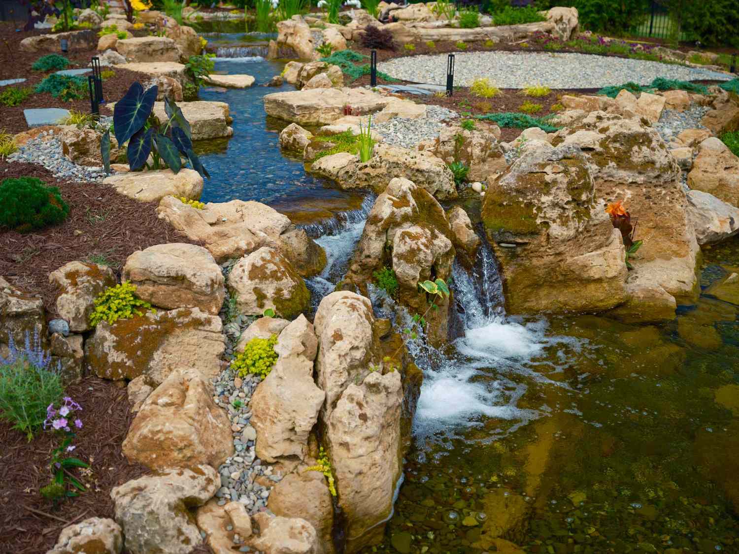 natural swimming pool waterfall