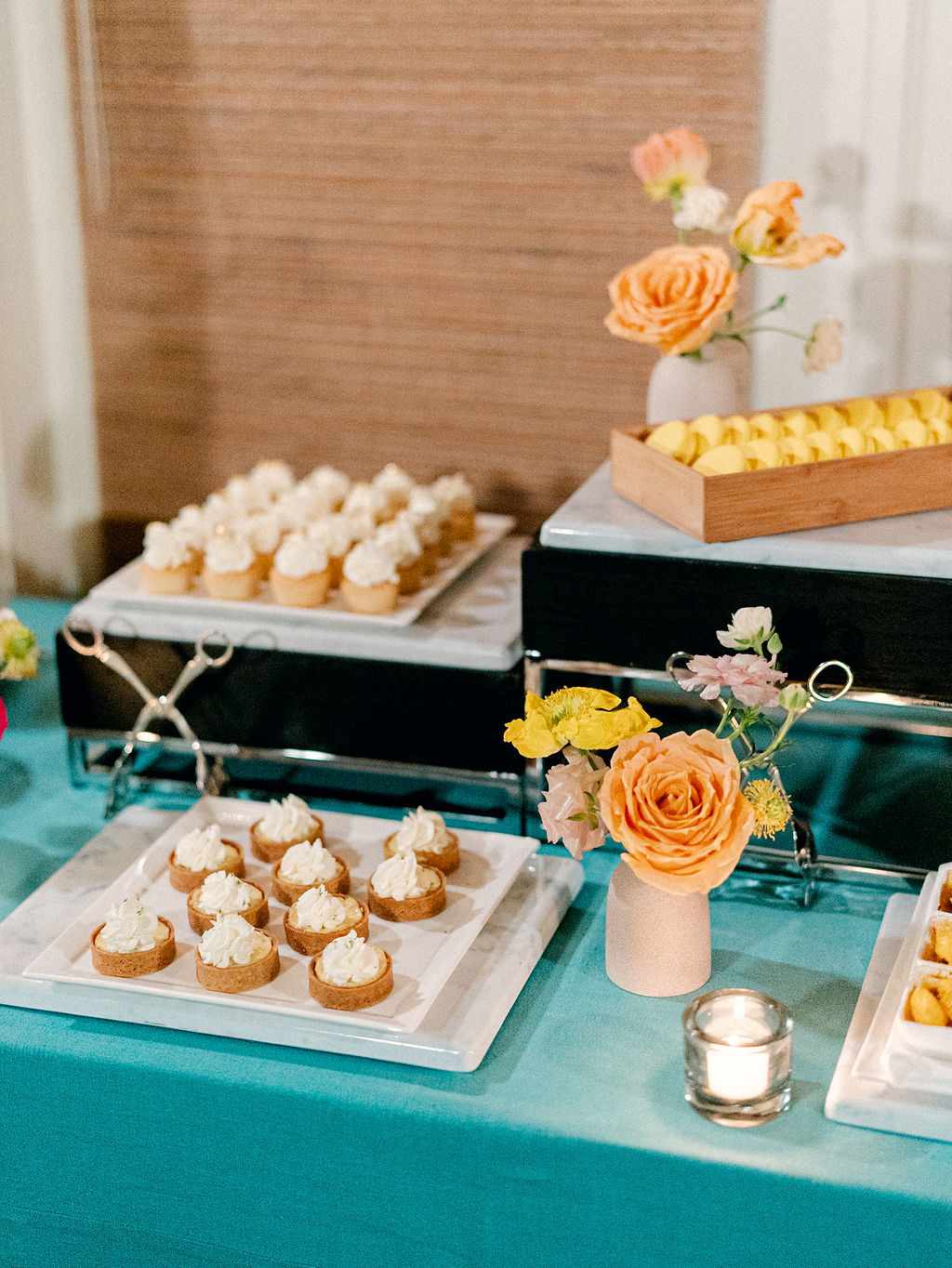 dessert table at wedding reception
