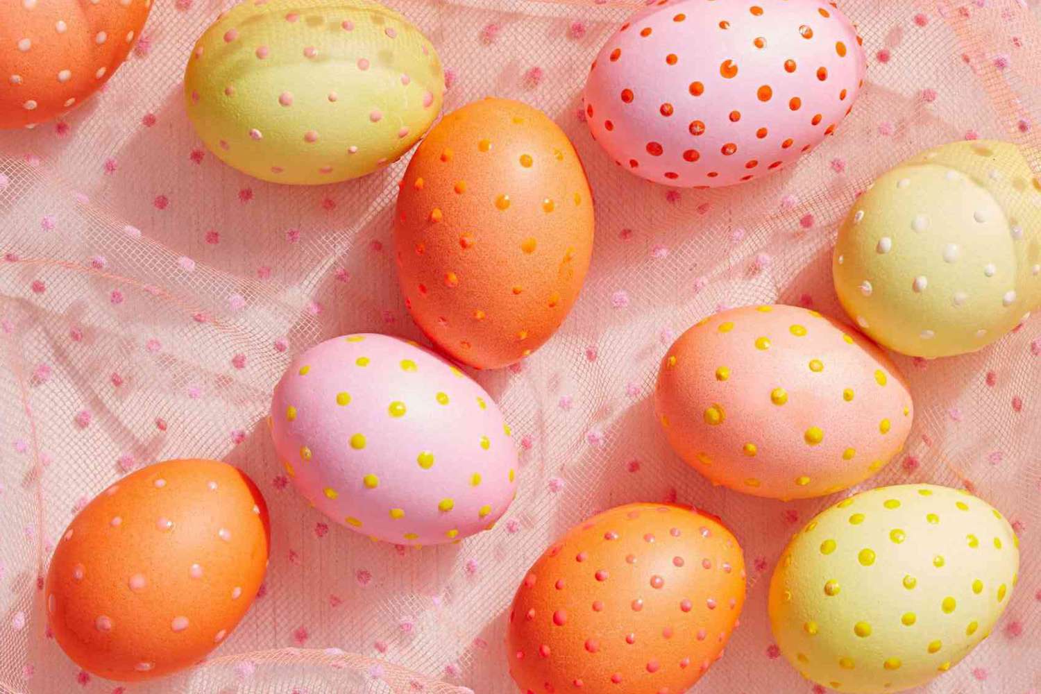 puffy paint dotted easter eggs