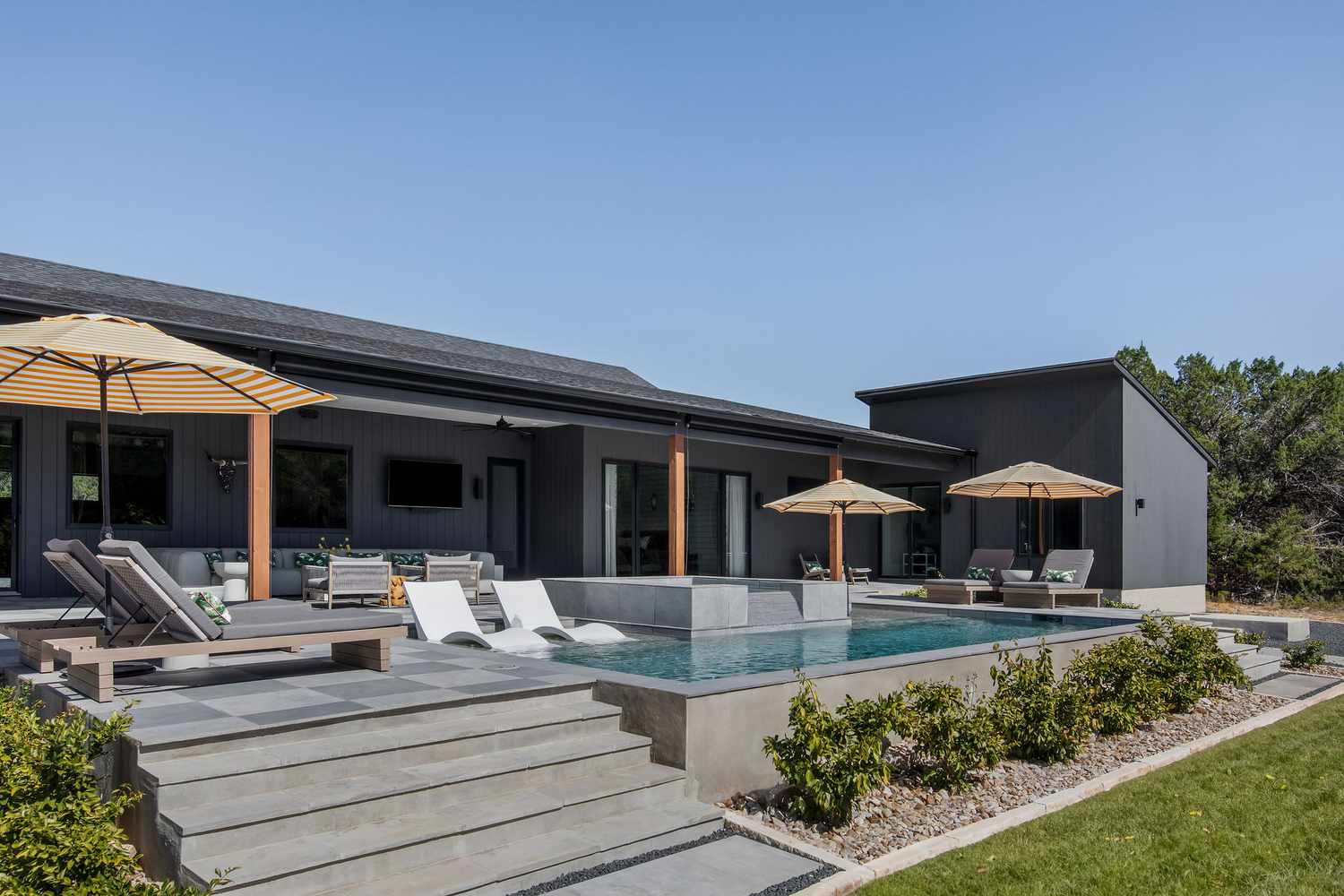 raised pool landscaping