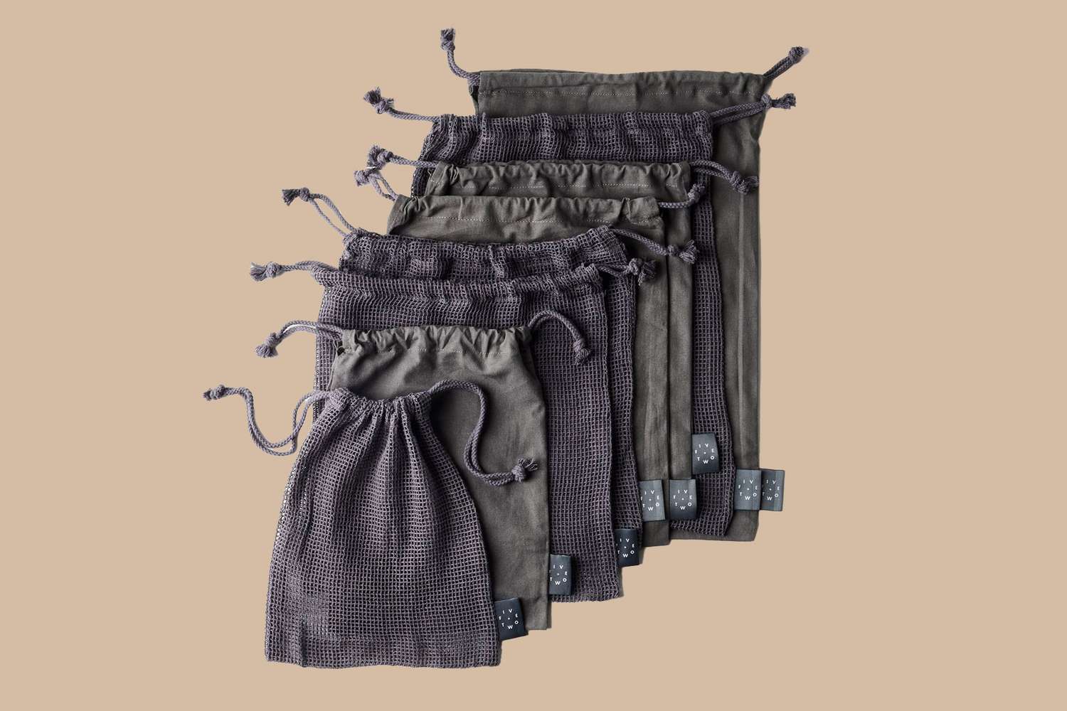 Five Two Organic Cotton Reusable Produce Bags (Set of 8)