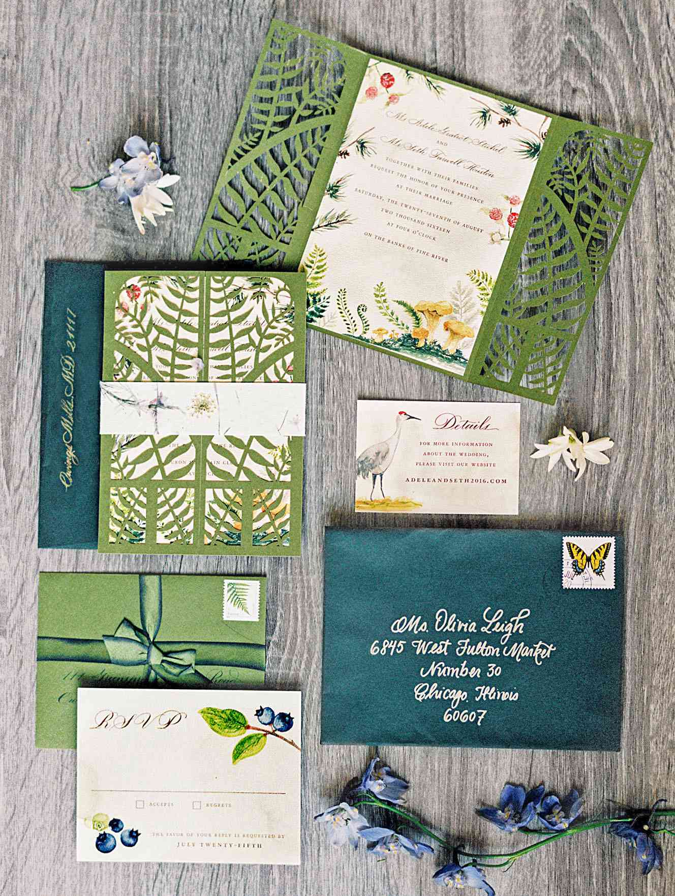 adele seth wedding michigan stationery