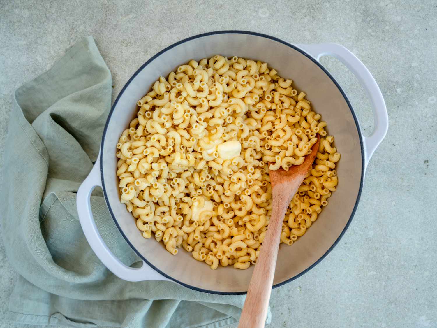 John Legend's Mac and Cheese - butter and macaroni