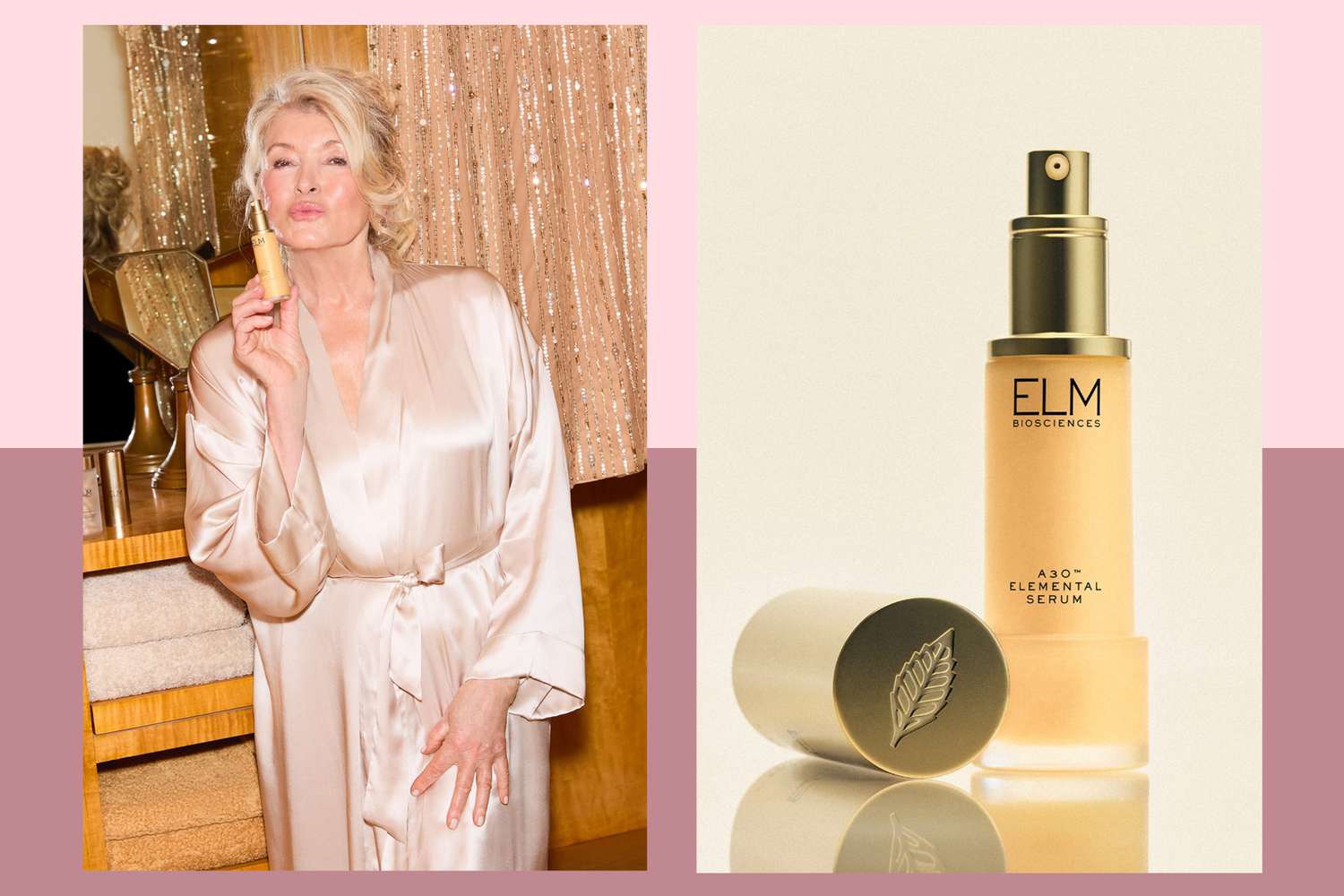 decorvow posing next to a skincare product bottle