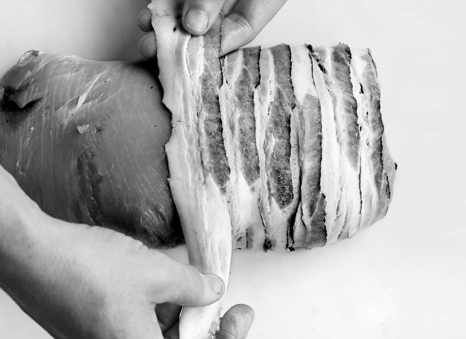 step 3 black and white how-to roll a turkey roulade