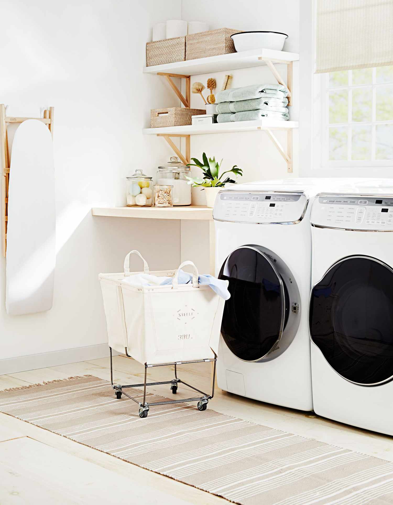 white laundry room