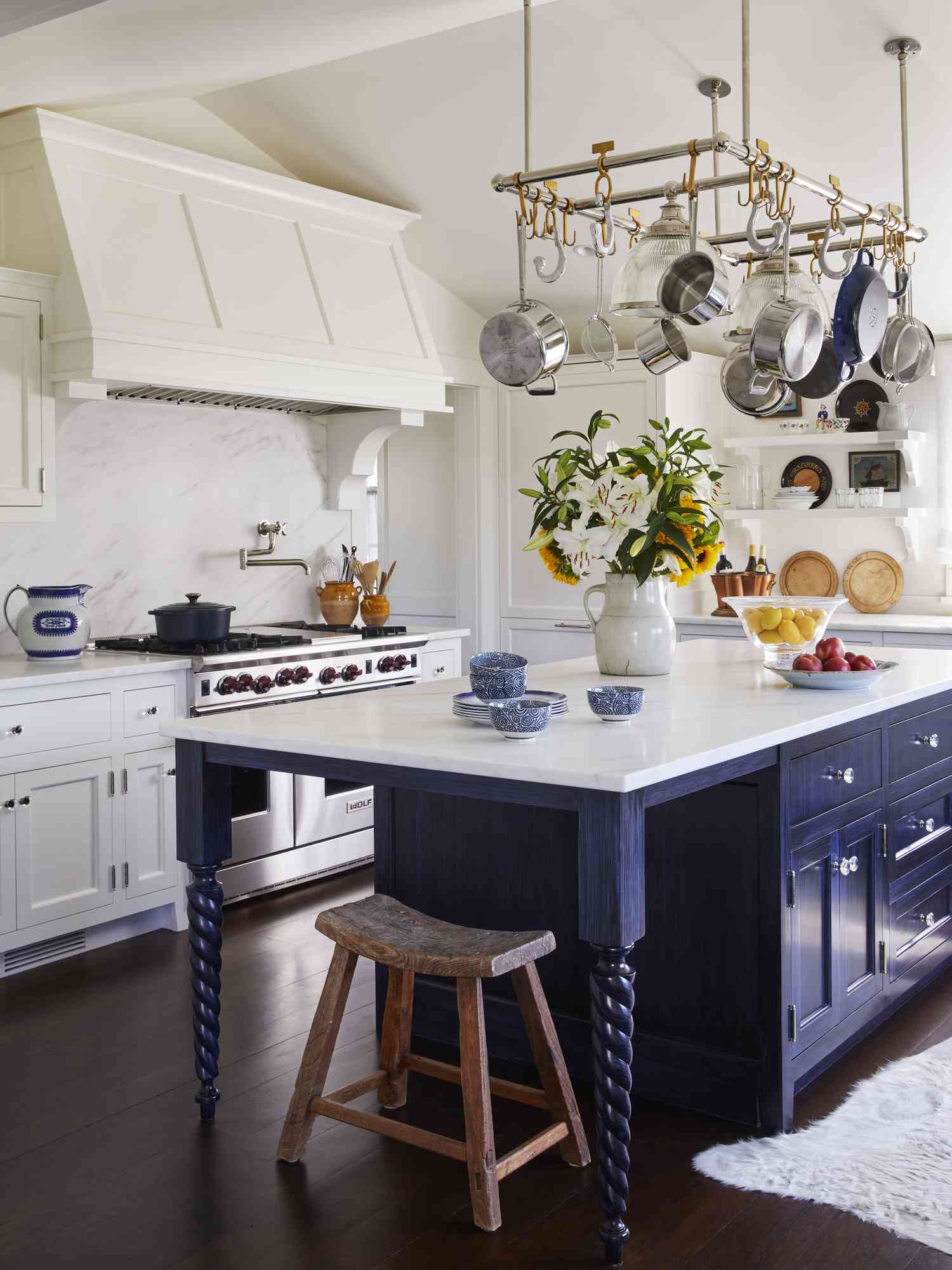 painted kitchen island