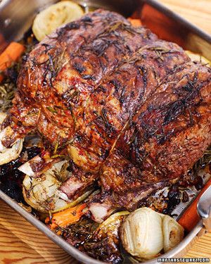 Rib Roast of Beef with Beets, Potatoes, and Horseradish