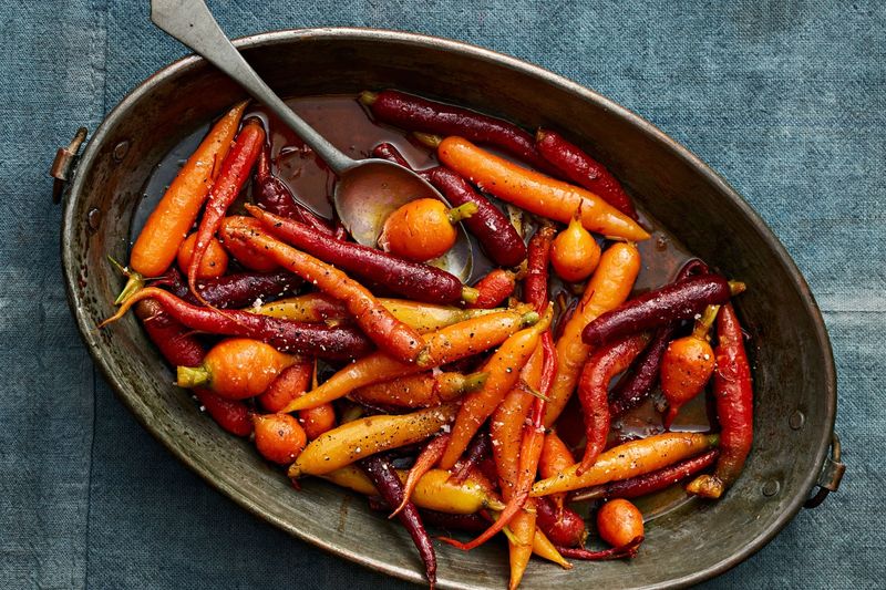 glazed carrots with saffron and lime