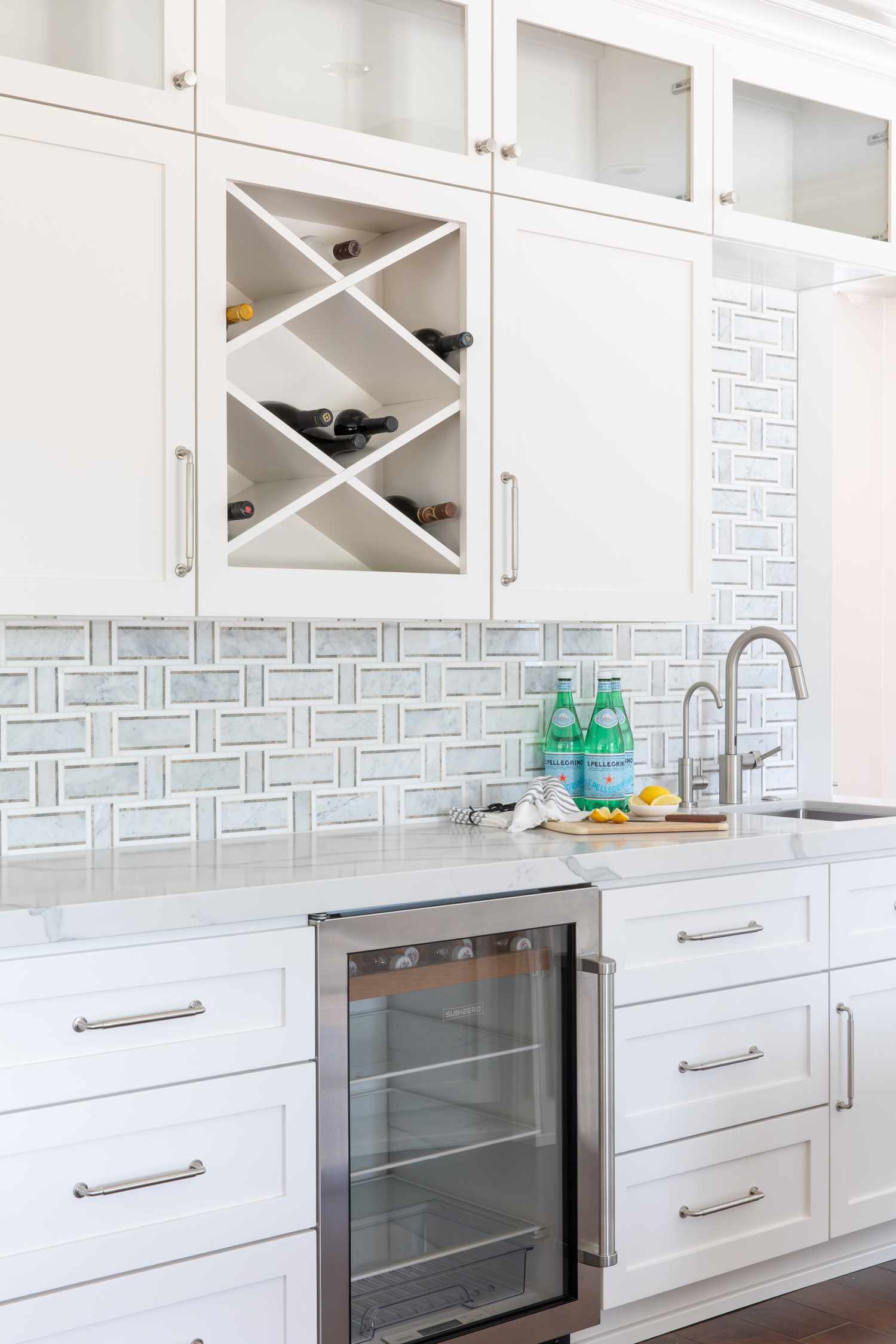Kitchen with wine bottles
