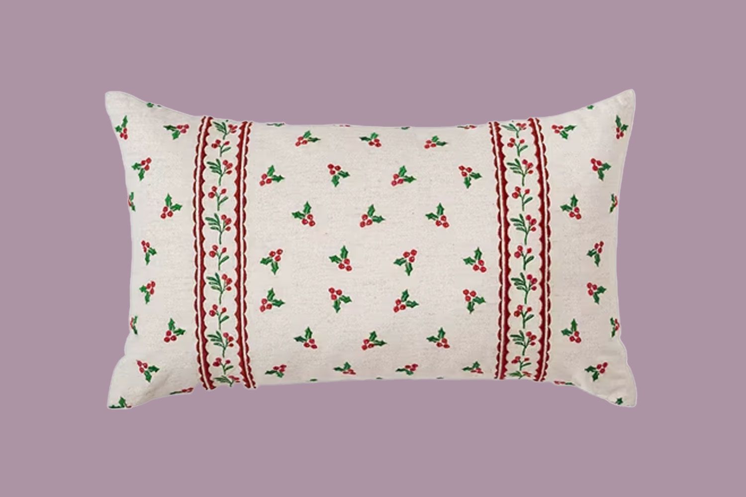 Holly Berry Lumbar Pillow