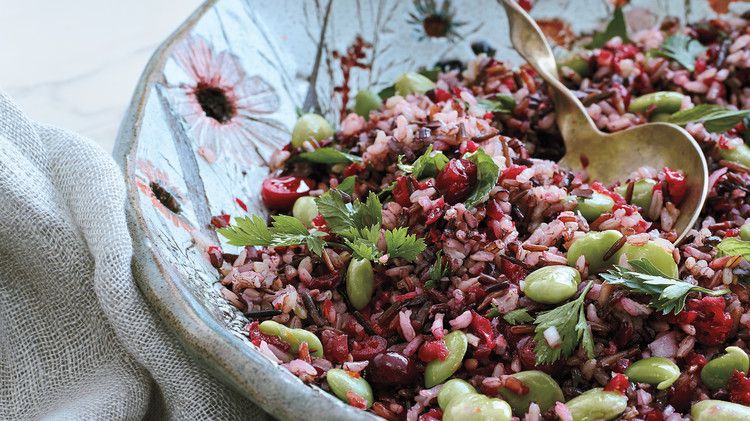 Wild-Rice and Lima-Bean Salad with Cranberry Relish