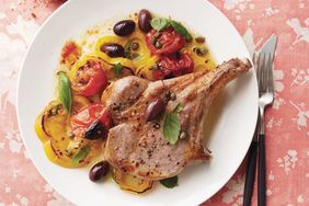 pork chops with yellow pepper puttanesca recipe