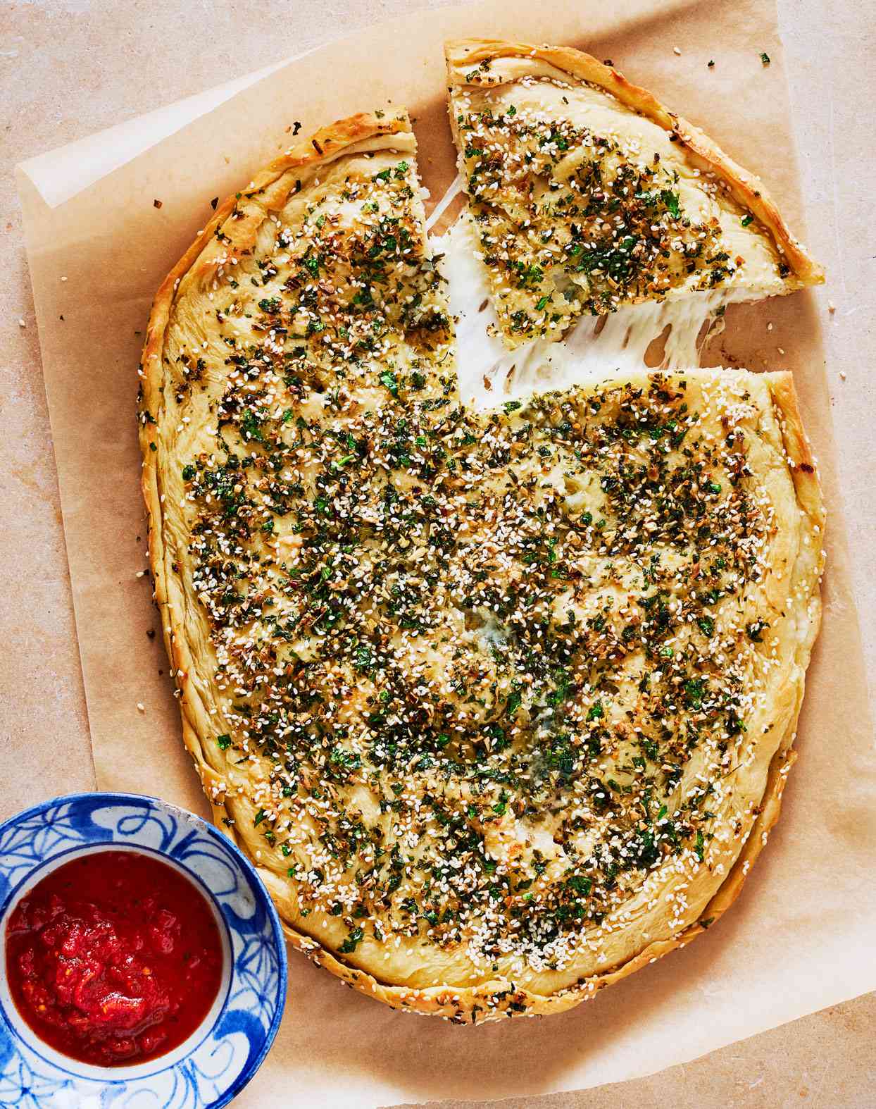 Mozzarella Stuffed Garlic and Herb Bread