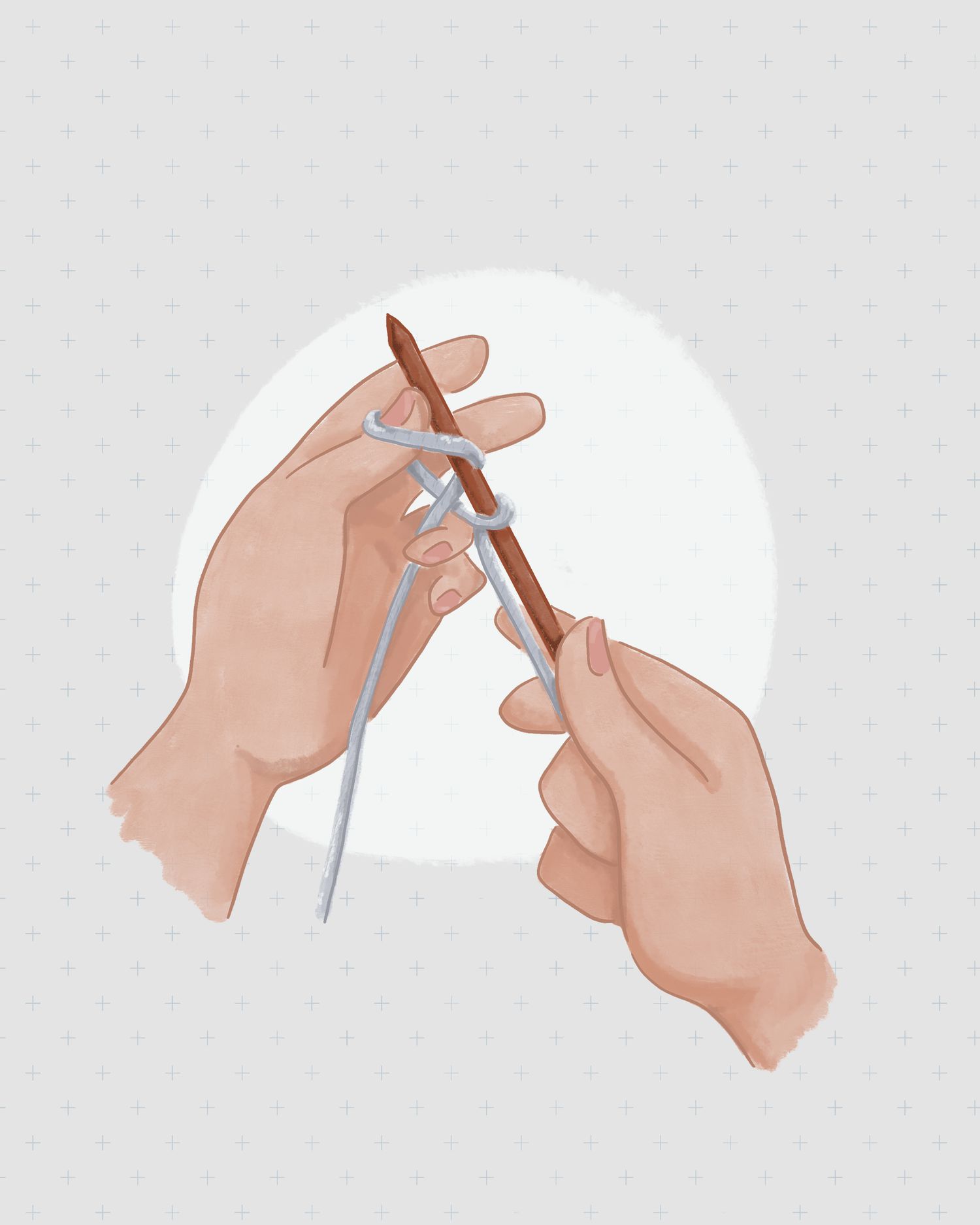 how to knit and tie a slip knot