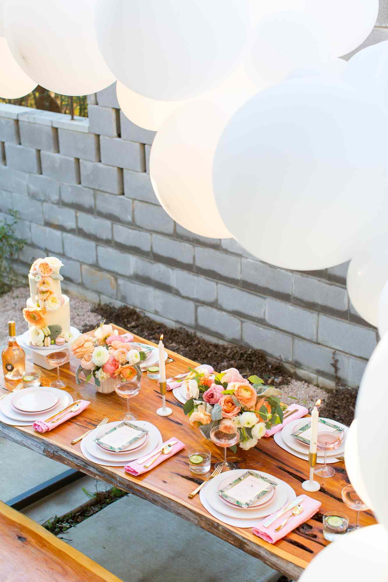 bridal shower table