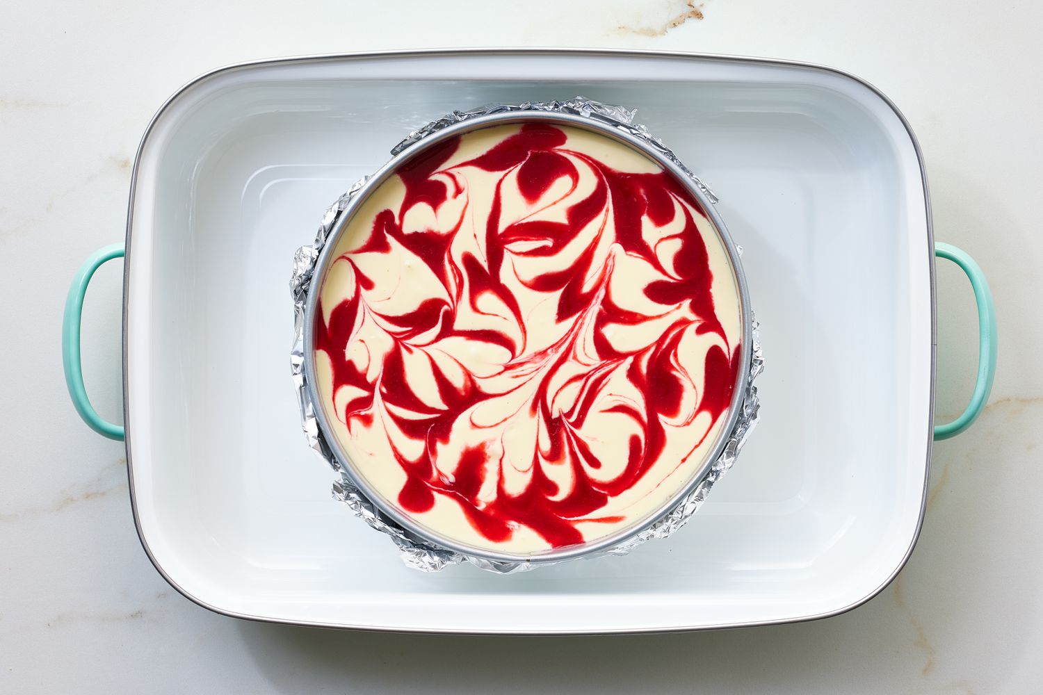 Step 14 Raspberry Swirl Cheesecake