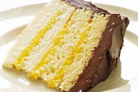 slice of Edward Kostyra's birthday cake on plate