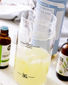 adding water to homemade foaming soap