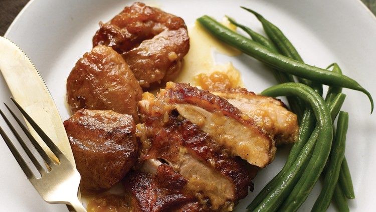 Apple-Braised Turkey Thighs