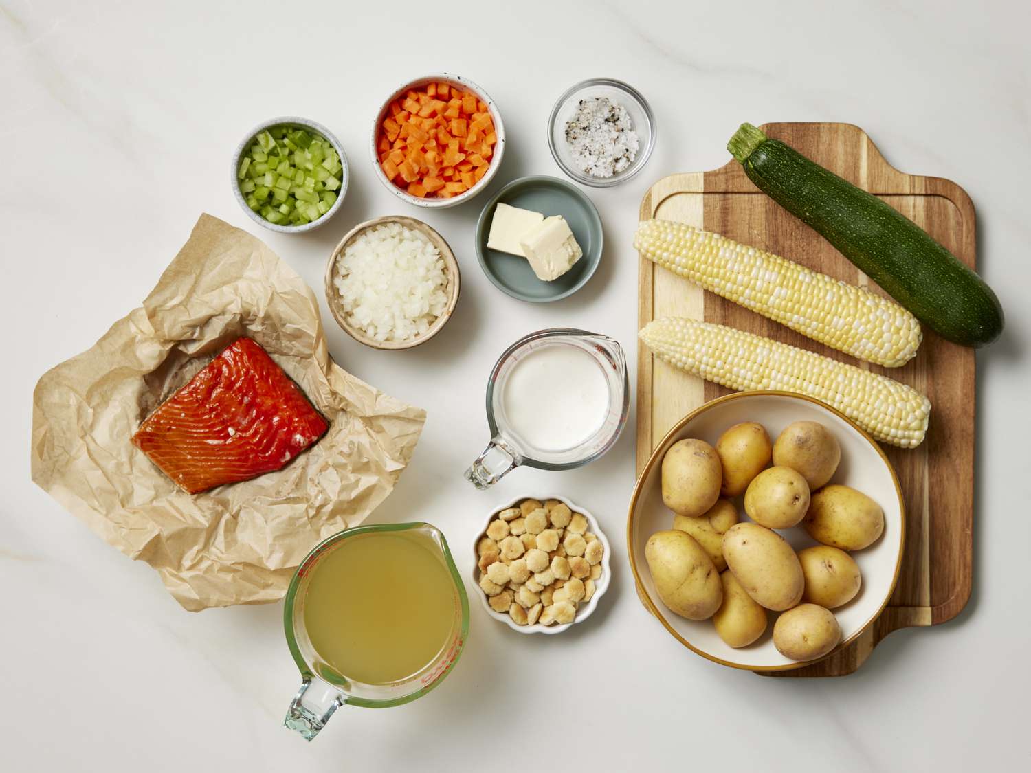 Summer Smoked Salmon Chowder