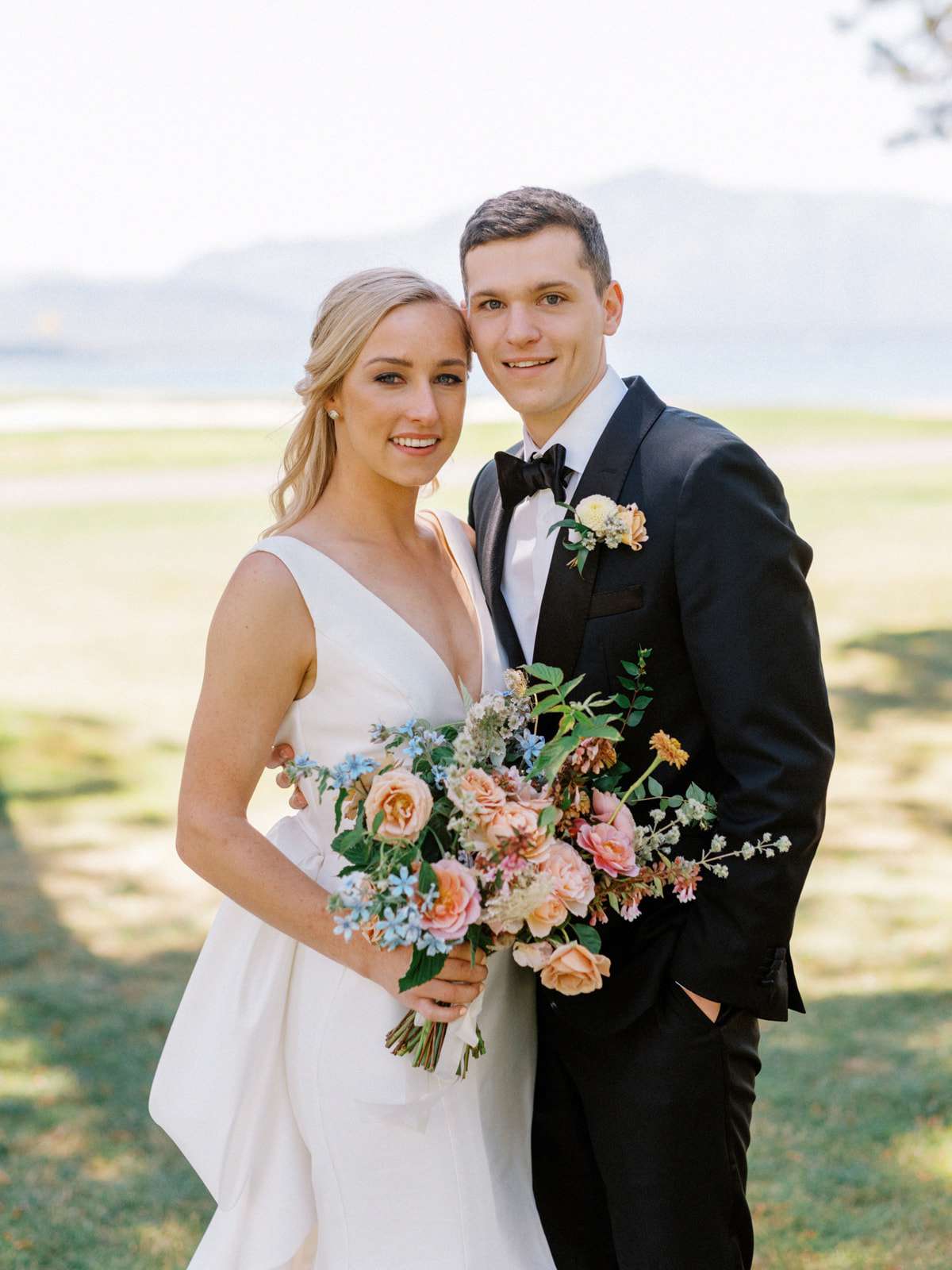 wedding couple portrait lake tahoe
