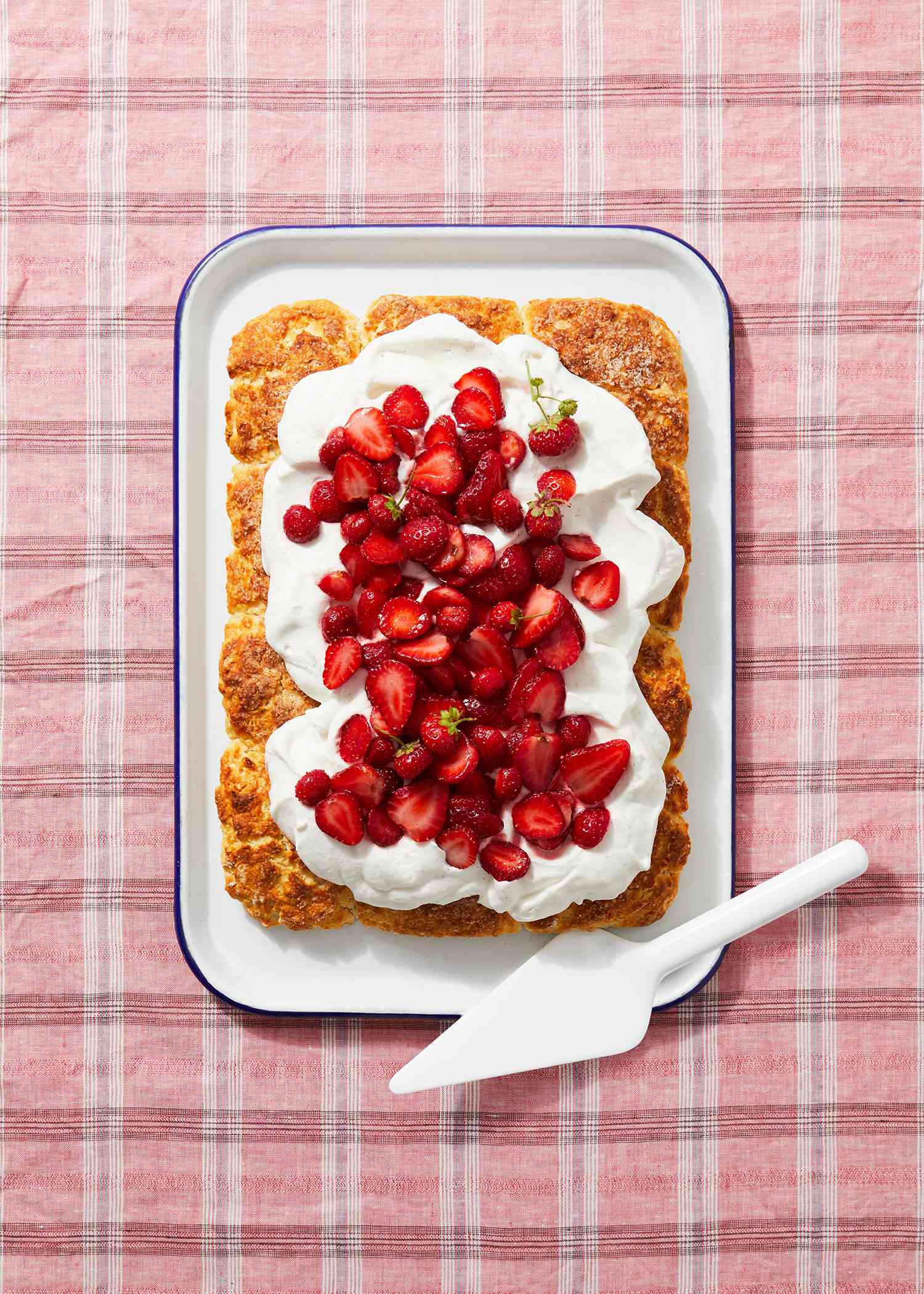 strawberry biscuit sheet cake