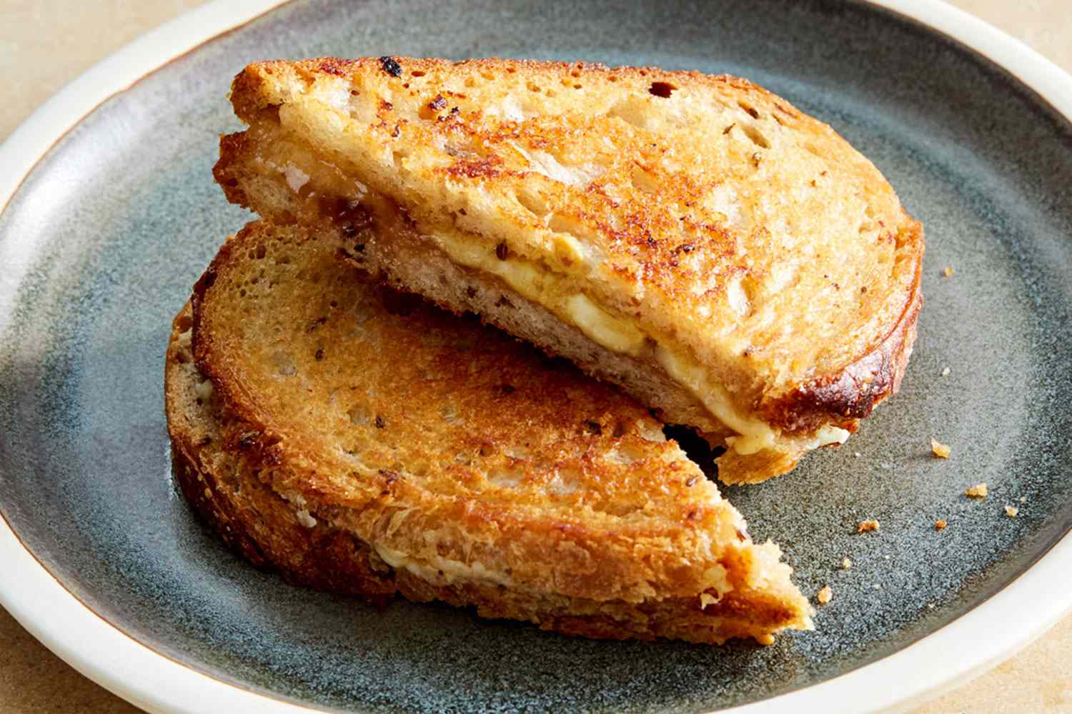 Plated grilled cheese