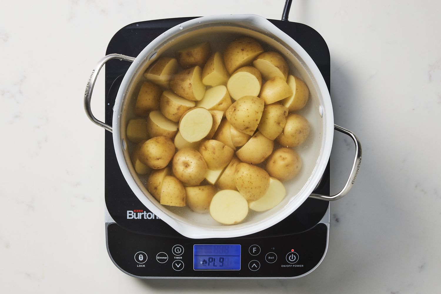 Potatoes boiling