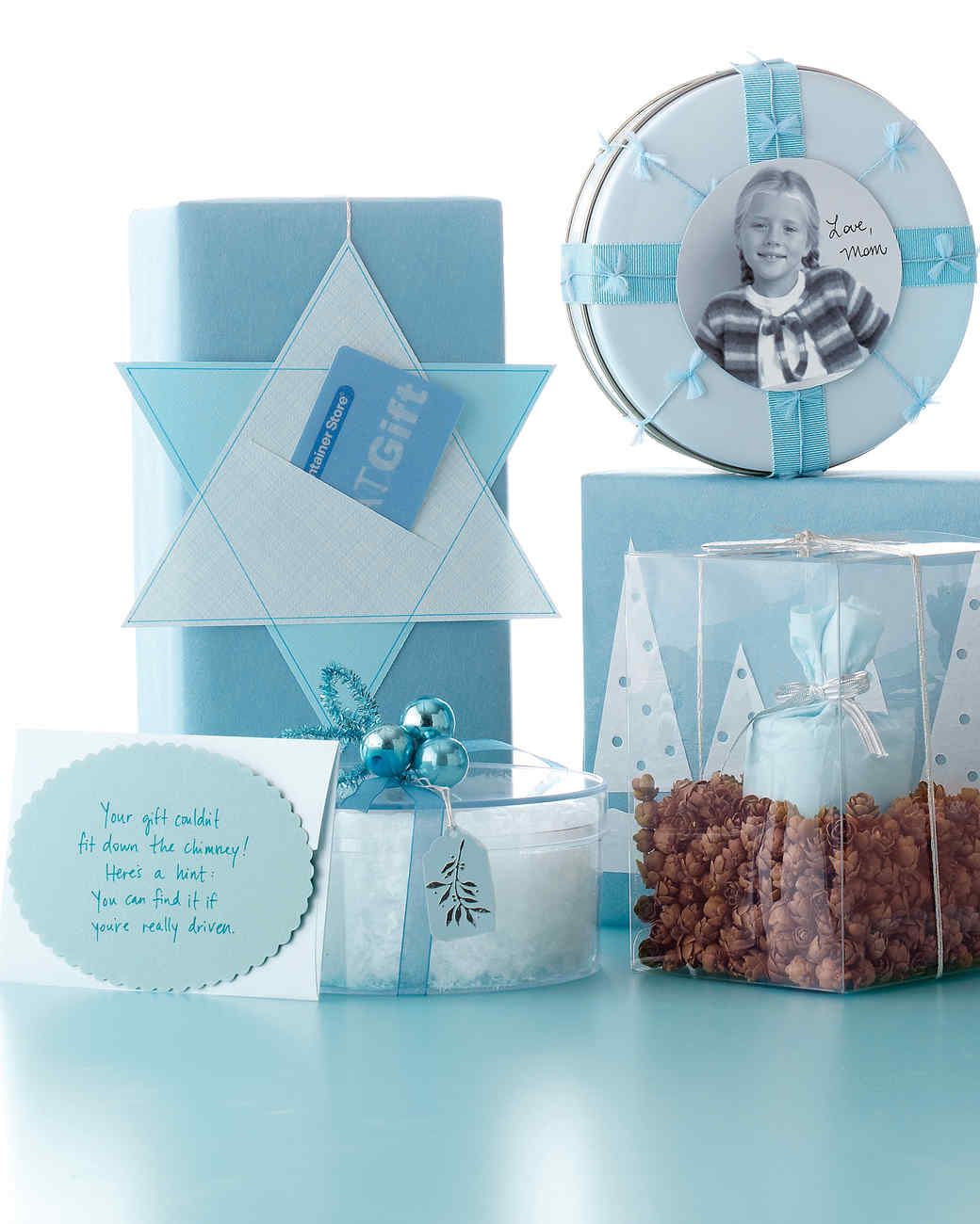 Hanukkah gift-wrapping and cards