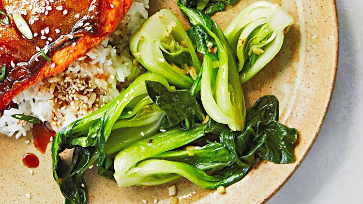 sauteed baby bok choy